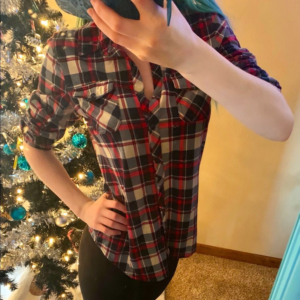 Plaid button up shirt